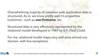 Proprietary and
This presentation is a walk-through ﬁlled
with practical solutions
It’s based on a story of scaling
wanelo.com to sustain 10s of thousand
concurrent users, 3k req/sec
Not Twitter/Facebook scale, but still…
So let’s explore the application to learn a
bit about wanelo for our scalability journey
 
