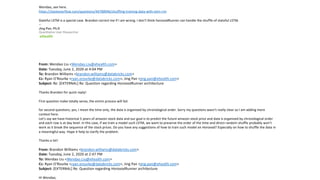 Wendao, see here.
https://stackoverflow.com/questions/44788946/shuffling-training-data-with-lstm-rnn
Stateful LSTM is a special case. Brandon correct me if I am wrong. I don’t think horovodRunner can handle the shuffle of stateful LSTM.
--
Jing Pan, Ph.D
Quantitative User Researcher
eHealth
From: Wendao Liu <Wendao.Liu@ehealth.com>
Date: Tuesday, June 2, 2020 at 4:04 PM
To: Brandon Williams <brandon.williams@databricks.com>
Cc: Ryan O'Rourke <ryan.orourke@databricks.com>, Jing Pan <jing.pan@ehealth.com>
Subject: Re: [EXTERNAL] Re: Question regarding HorovodRunner architecture
Thanks Brandon for quick reply!
First question make totally sense, the entire process will fail.
for second questions, yes, I mean the time only, the data is organized by chronological order. Sorry my questions wasn’t really clear so I am adding more
context here:
Let’s say we have historical 5 years of amazon stock data and our goal is to predict the future amazon stock price and data is organized by chronological order
and each row is at day level. In this case, if we train a model such LSTM, we want to preserve the order of the time and direct random shuffle probably won’t
work as it break the sequence of the stock prices. Do you have any suggestions of how to train such model on Horovod? Especially on how to shuffle the data in
a meaningful way. Hope it help to clarify the problem.
Thanks a lot!
From: Brandon Williams <brandon.williams@databricks.com>
Date: Tuesday, June 2, 2020 at 2:47 PM
To: Wendao Liu <Wendao.Liu@ehealth.com>
Cc: Ryan O'Rourke <ryan.orourke@databricks.com>, Jing Pan <jing.pan@ehealth.com>
Subject: [EXTERNAL] Re: Question regarding HorovodRunner architecture
Hi Wendao,
 