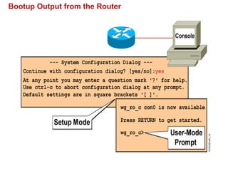 Bootup Output from the Router
 