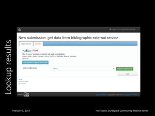 Lookup results
February 5, 2014

Hot Topics: DuraSpace Community Webinar Series

 