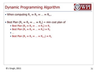Left & Right Join ArgumentsThe right argument of the join isCalled the probe relation Read a block at a timeIts tuples are matched with those of build relationThe join algorithms which distinguish between the arguments are:One-pass joinNested-loop joinIndex join