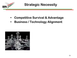 Strategic Necessity  Competitive Survival & Advantage  Business / Technology Alignment 