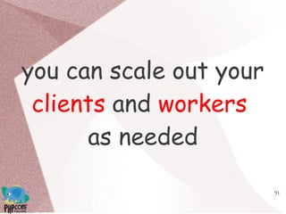 91
you can scale out your
clients and workers
as needed
 