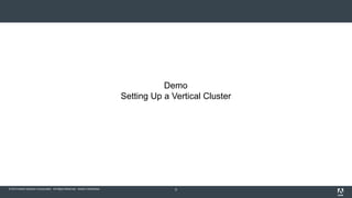 Demo 
Setting Up a Vertical Cluster 
© 2014 Adobe Systems Incorporated. All Rights Reserved. Adobe Confidential. 8 
 