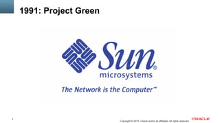 5
Copyright © 2015, Oracle and/or its affiliates. All rights reserved
1991: Project Green
 