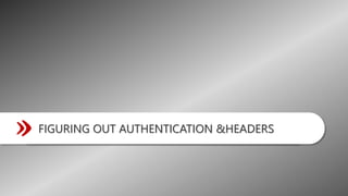 © Revelation Technologies Group, Inc. 2020 | All rights reserved. Slide 42 of 56
@Revelation_Tech
FIGURING OUT AUTHENTICATION &HEADERS
 