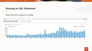 Now only the output is visible.
Running an SQL Statement
 
