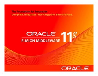 "Oracle Insight for Investors" Educational Webcast - Oracle Fusion Middleware