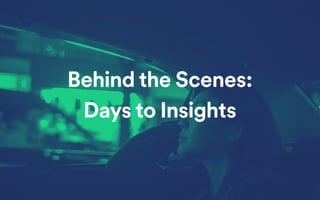 Behind the Scenes:
Days to Insights
 