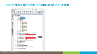 © 2016 IDERA, Inc. All rights reserved. Proprietary and confidential.© 2020 IDERA, Inc. All rights reserved. 32
DIRECTORY STRUCTURE/PROJECT CREATED
 