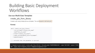 Building Basic Deployment
Workflows
Use our Multi-Exec Template
 