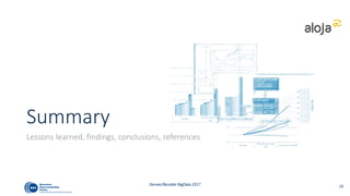 Summary
Lessons learned, findings, conclusions, references
Denver/Boulder BigData 2017 28
 