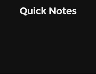 Quick Notes

 