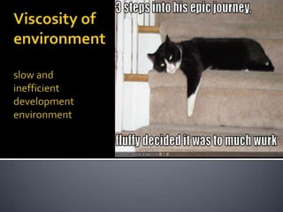 Viscosity of environmentslow and inefficient development environment 