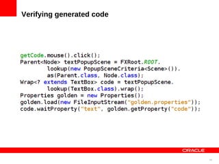 Verifying generated code




                           40
 