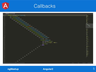 ngMeetup Angular2
Callbacks
5
 
