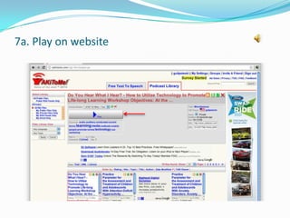 7a. Play on website