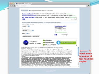 	4Scroll down to ensure all text has been copied