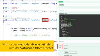 Wird nur der Methoden-Name geändert,
wird der Statuscode falsch ermittelt
 
