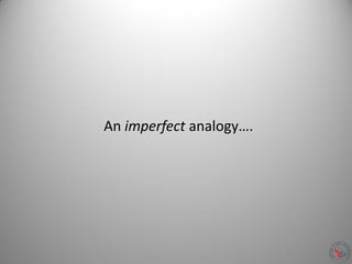 An imperfect analogy….
 