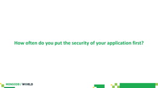 How often do you put the security of your application first?
 