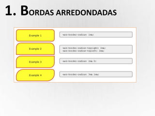 1. BORDAS ARREDONDADAS
 