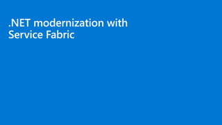 .NET modernization with
Service Fabric
 