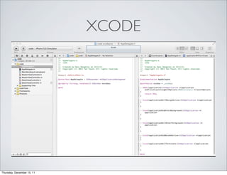 XCODE




Thursday, December 15, 11
 