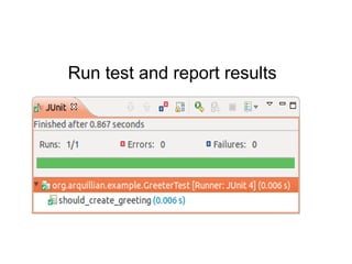 Run test and report results
 