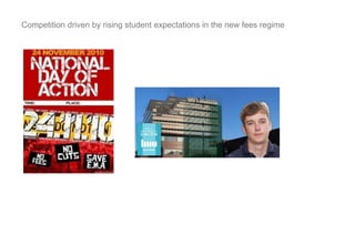 Competition driven by rising student expectations in the new fees regime
 