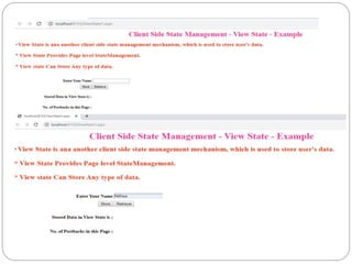 Asp.net state management