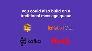 you could also build on a
traditional message queue
 
