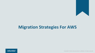 Copyright © 2018, edureka and/or its affiliates. All rights reserved.
Migration Strategies For AWS
 