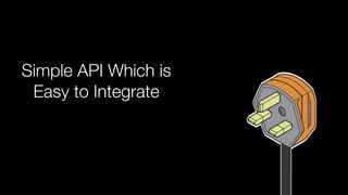 Simple API Which is
Easy to Integrate
 