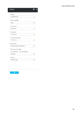 Azure Hands-on Lab
24
 