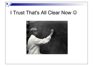 I Trust That's All Clear Now 
 
