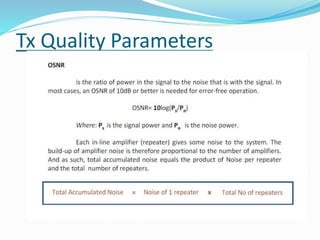 Tx Quality Parameters
 