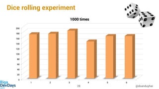 Dice rolling experiment
@doanduyhai28
 