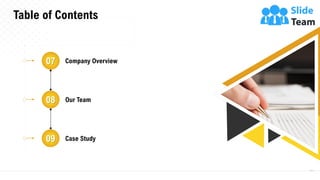 Table of Contents
14
Our Team08
09 Case Study
Company Overview07
 