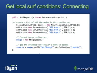 Get local surf conditions: Connecting
 