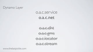 Dynamo Layer
o.a.c.service
o.a.c.net
o.a.c.dht
o.a.c.gms
o.a.c.locator
o.a.c.stream
www.thelastpickle.com
 