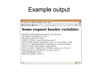 Example output
 