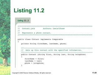 Listing 11.2 