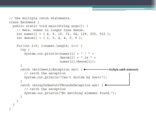 Java-Unit 3- Chap2 exception handling