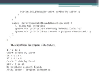 Java-Unit 3- Chap2 exception handling