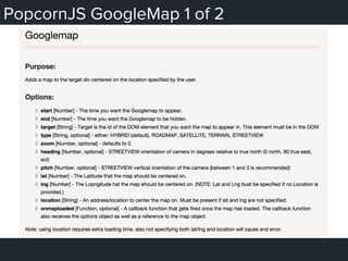 PopcornJS GoogleMap 1 of 2
 