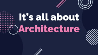 It’s all about
Architecture
 