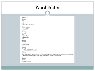 Word Editor
 