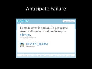 Anticipate Failure