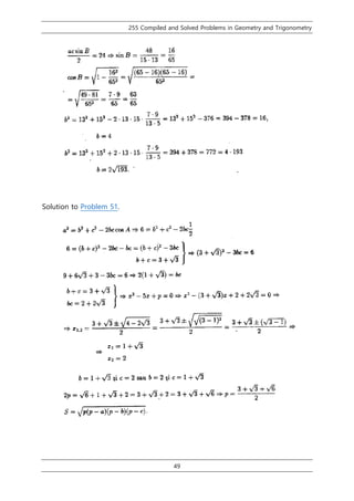 255 Compiled and Solved Problems in Geometry and Trigonometry
49
Solution to Problem 51.
 